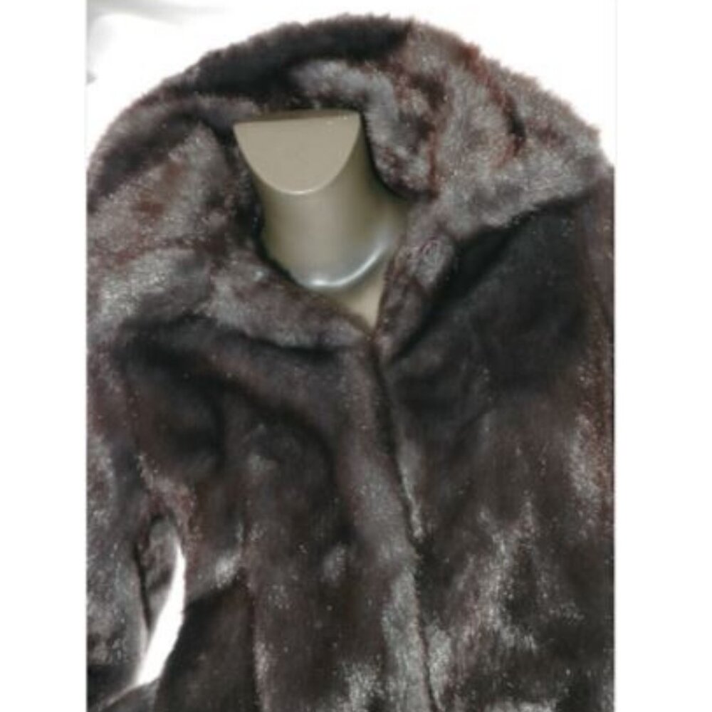 Faux FUR JACKET Lined Winter Warm Silvery Grey Shimmer Fashion Coat H&M Womens 6